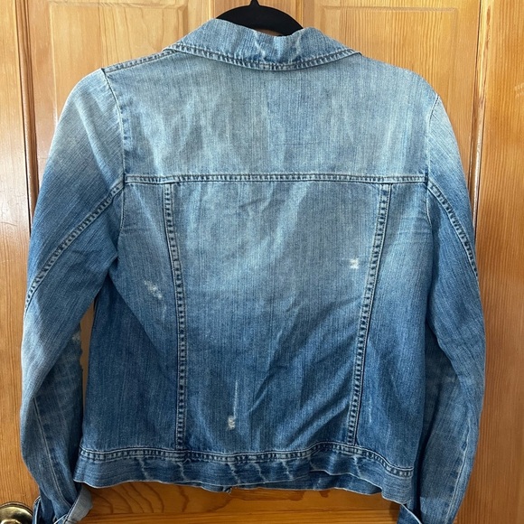 J.Crew Factory Distressed Jean Jacket XSmall - Picture 2 of 2